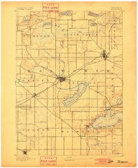 Delavan Wisconsin Historical topographic map, 1:62500 scale, 15 X 15 Minute, Year 1893