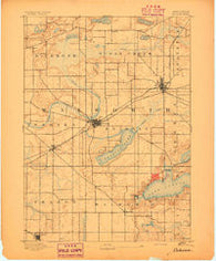 Delavan Wisconsin Historical topographic map, 1:62500 scale, 15 X 15 Minute, Year 1893