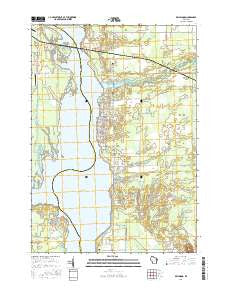 Dellwood Wisconsin Current topographic map, 1:24000 scale, 7.5 X 7.5 Minute, Year 2016