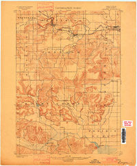 Denzer Wisconsin Historical topographic map, 1:62500 scale, 15 X 15 Minute, Year 1901