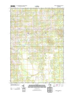Dewey Marsh Wisconsin Historical topographic map, 1:24000 scale, 7.5 X 7.5 Minute, Year 2013