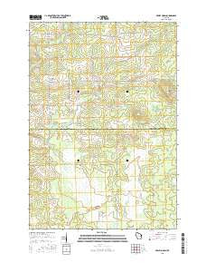 Dewey Marsh Wisconsin Current topographic map, 1:24000 scale, 7.5 X 7.5 Minute, Year 2015