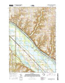 Diamond Bluff West Wisconsin Current topographic map, 1:24000 scale, 7.5 X 7.5 Minute, Year 2015