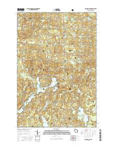 Diamond Lake Wisconsin Current topographic map, 1:24000 scale, 7.5 X 7.5 Minute, Year 2015