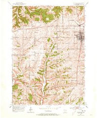 Dodgeville Wisconsin Historical topographic map, 1:24000 scale, 7.5 X 7.5 Minute, Year 1952