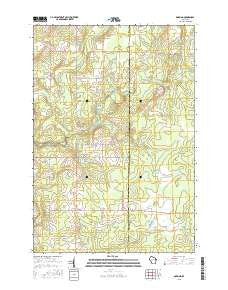 Doering Wisconsin Current topographic map, 1:24000 scale, 7.5 X 7.5 Minute, Year 2015