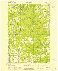 Doering Wisconsin Historical topographic map, 1:48000 scale, 15 X 15 Minute, Year 1951