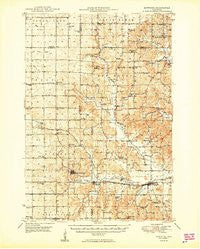 Downing Wisconsin Historical topographic map, 1:62500 scale, 15 X 15 Minute, Year 1950