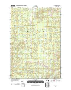 Dunbar Wisconsin Historical topographic map, 1:24000 scale, 7.5 X 7.5 Minute, Year 2013