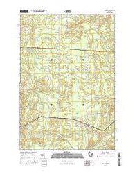 Dunbar Wisconsin Current topographic map, 1:24000 scale, 7.5 X 7.5 Minute, Year 2015