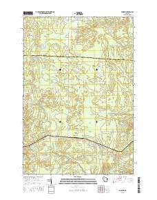 Dunbar Wisconsin Current topographic map, 1:24000 scale, 7.5 X 7.5 Minute, Year 2015