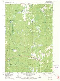 Dunbar Wisconsin Historical topographic map, 1:24000 scale, 7.5 X 7.5 Minute, Year 1972