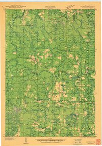 Dunbar Wisconsin Historical topographic map, 1:48000 scale, 15 X 15 Minute, Year 1941