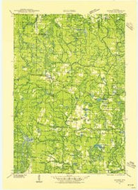 Dunbar Wisconsin Historical topographic map, 1:48000 scale, 15 X 15 Minute, Year 1939