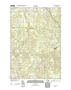 Dunbar NE Wisconsin Historical topographic map, 1:24000 scale, 7.5 X 7.5 Minute, Year 2013
