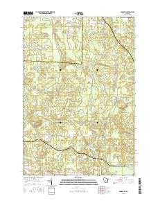 Dunbar NE Wisconsin Current topographic map, 1:24000 scale, 7.5 X 7.5 Minute, Year 2015
