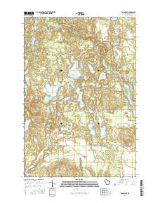Dunn Lake Wisconsin Current topographic map, 1:24000 scale, 7.5 X 7.5 Minute, Year 2015