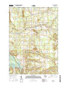 Easton Wisconsin Current topographic map, 1:24000 scale, 7.5 X 7.5 Minute, Year 2016