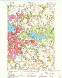 Eau Claire East Wisconsin Historical topographic map, 1:24000 scale, 7.5 X 7.5 Minute, Year 1972