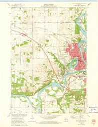 Eau Claire West Wisconsin Historical topographic map, 1:24000 scale, 7.5 X 7.5 Minute, Year 1972