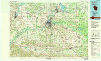 Eau Claire Wisconsin Historical topographic map, 1:100000 scale, 30 X 60 Minute, Year 1985