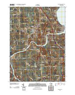 Edgerton Wisconsin Historical topographic map, 1:24000 scale, 7.5 X 7.5 Minute, Year 2010