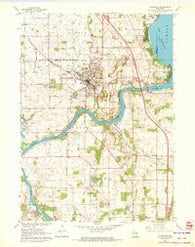 Edgerton Wisconsin Historical topographic map, 1:24000 scale, 7.5 X 7.5 Minute, Year 1961