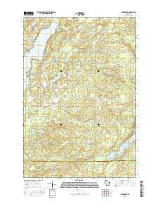 Edgewater Wisconsin Current topographic map, 1:24000 scale, 7.5 X 7.5 Minute, Year 2015