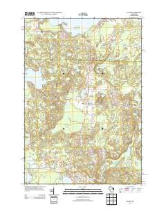 Elcho Wisconsin Historical topographic map, 1:24000 scale, 7.5 X 7.5 Minute, Year 2013