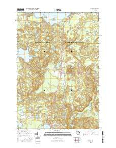 Elcho Wisconsin Current topographic map, 1:24000 scale, 7.5 X 7.5 Minute, Year 2015