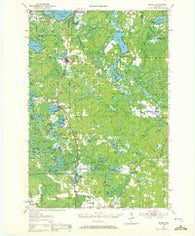 Elcho Wisconsin Historical topographic map, 1:48000 scale, 15 X 15 Minute, Year 1950