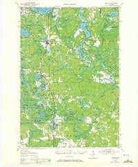 Elcho Wisconsin Historical topographic map, 1:48000 scale, 15 X 15 Minute, Year 1950