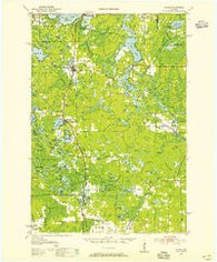 Elcho Wisconsin Historical topographic map, 1:48000 scale, 15 X 15 Minute, Year 1950