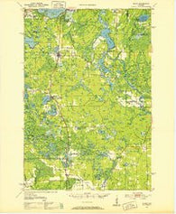 Elcho Wisconsin Historical topographic map, 1:48000 scale, 15 X 15 Minute, Year 1950