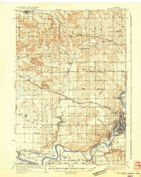 Elk Mound Wisconsin Historical topographic map, 1:62500 scale, 15 X 15 Minute, Year 1936