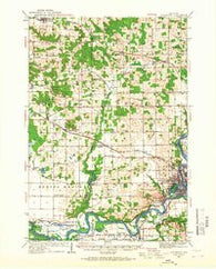 Elk Mound Wisconsin Historical topographic map, 1:62500 scale, 15 X 15 Minute, Year 1934