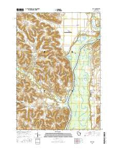 Ella Wisconsin Current topographic map, 1:24000 scale, 7.5 X 7.5 Minute, Year 2015