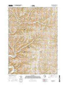 Ellenboro Wisconsin Current topographic map, 1:24000 scale, 7.5 X 7.5 Minute, Year 2016
