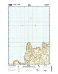 Ellison Bay Wisconsin Current topographic map, 1:24000 scale, 7.5 X 7.5 Minute, Year 2016