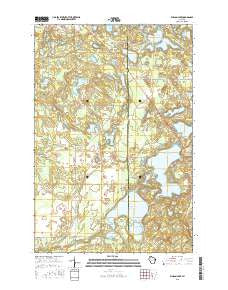 Ellison Lake Wisconsin Current topographic map, 1:24000 scale, 7.5 X 7.5 Minute, Year 2015