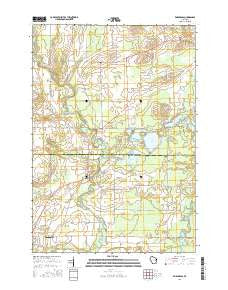 Embarrass Wisconsin Current topographic map, 1:24000 scale, 7.5 X 7.5 Minute, Year 2016