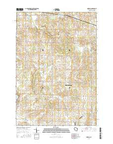 Emerald Wisconsin Current topographic map, 1:24000 scale, 7.5 X 7.5 Minute, Year 2015