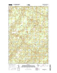 Empire Swamp Wisconsin Current topographic map, 1:24000 scale, 7.5 X 7.5 Minute, Year 2015