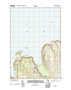 Ephraim Wisconsin Historical topographic map, 1:24000 scale, 7.5 X 7.5 Minute, Year 2013