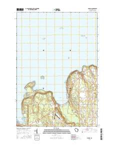 Ephraim Wisconsin Current topographic map, 1:24000 scale, 7.5 X 7.5 Minute, Year 2016