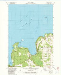 Ephraim Wisconsin Historical topographic map, 1:24000 scale, 7.5 X 7.5 Minute, Year 1982