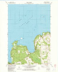 Ephraim Wisconsin Historical topographic map, 1:24000 scale, 7.5 X 7.5 Minute, Year 1982