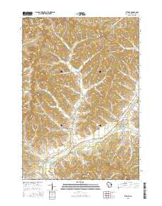 Ettrick Wisconsin Current topographic map, 1:24000 scale, 7.5 X 7.5 Minute, Year 2015