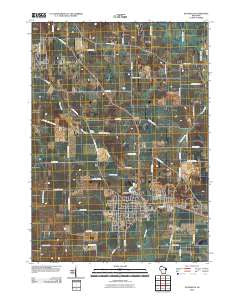 Evansville Wisconsin Historical topographic map, 1:24000 scale, 7.5 X 7.5 Minute, Year 2010