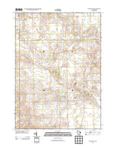 Evansville Wisconsin Historical topographic map, 1:24000 scale, 7.5 X 7.5 Minute, Year 2013